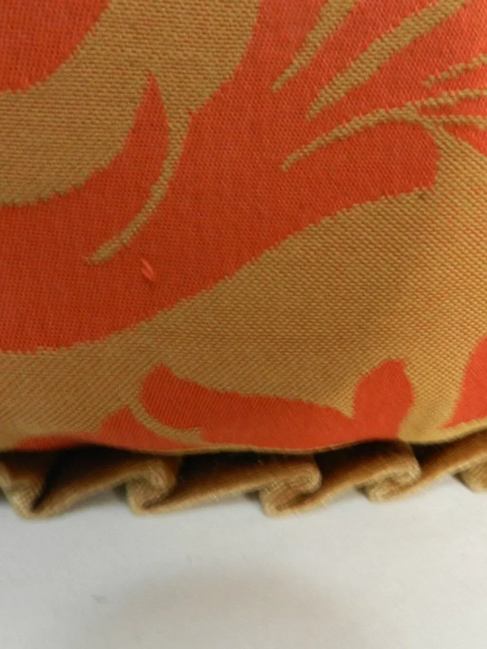 Serendipity Demask Throw Pillow Set 3 w/ tassels orange brown velvet back Decor